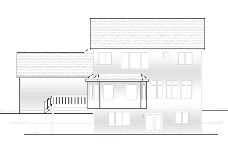 Dream House Plan - Exterior - Rear Elevation for Craftsman House Plan #320-1001 - 4 bed, 2.5 bath