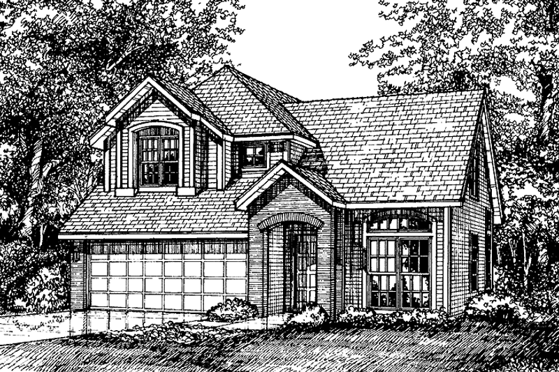 Architectural House Design - Traditional Exterior - Front Elevation Plan #320-609