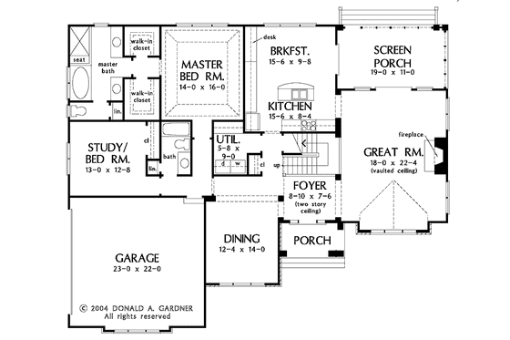 Floor Plan - Main Floor for Country House Plan #929-548 - 4 bed, 4 bath