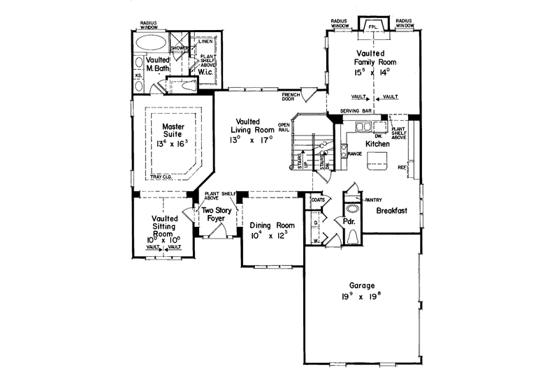 Dream House Plan - Floor Plan - Main Floor for Traditional House Plan #927-236 - 4 bed, 2.5 bath