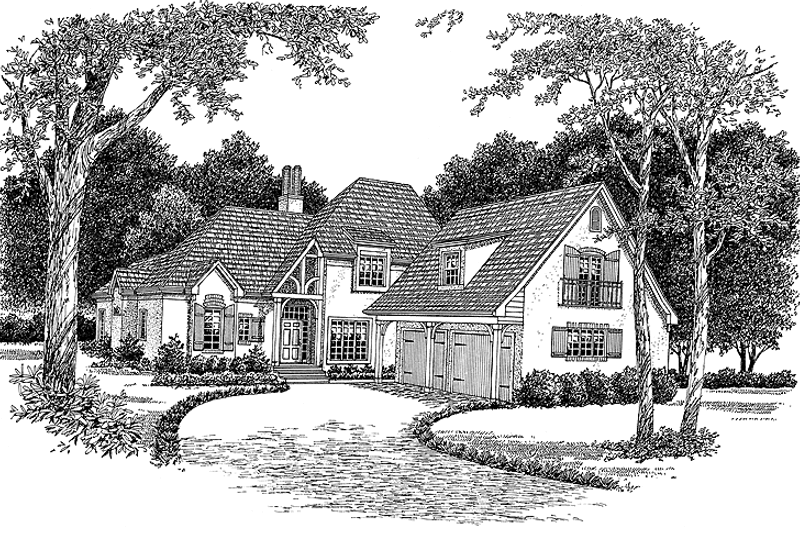 Dream House Plan - Exterior - Front Elevation 3 for Country House Plan #453-104 - 3 bed, 2.5 bath