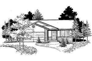 House Design - Exterior - Front Elevation for Country House Plan #308-294 - 2 bed, 1 bath