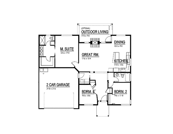 Home Plan - Contemporary Floor Plan - Main Floor Plan #569-24
