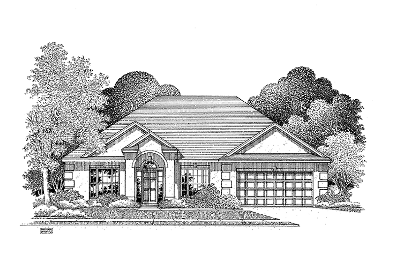 Dream House Plan - Mediterranean Exterior - Front Elevation Plan #999-101