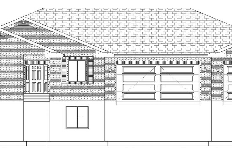Architectural House Design - Exterior - Front Elevation 7 for Ranch House Plan #1060-27 - 6 bed, 4.5 bath