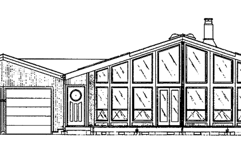 House Blueprint - Contemporary Exterior - Front Elevation Plan #320-823