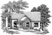 Country Style House Plan - 3 Beds 2 Baths 1124 Sq/Ft Plan #927-149 