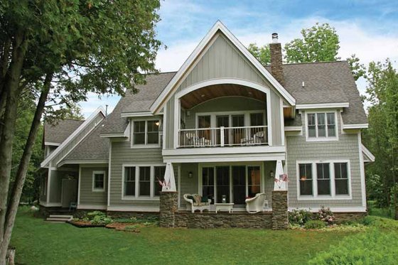 Exterior - Rear Elevation for Craftsman House Plan #928-54 - 3 bed, 3.5 bath