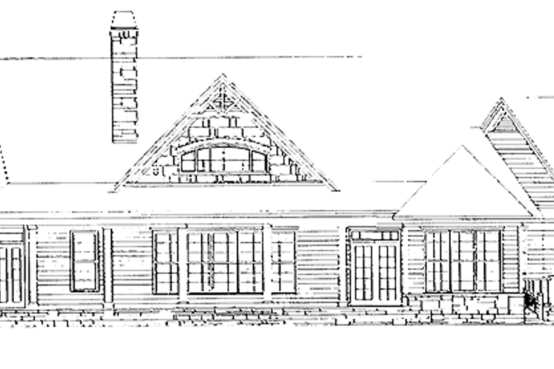 Home Plan - Exterior - Rear Elevation for Craftsman House Plan #929-497 - 4 bed, 4 bath