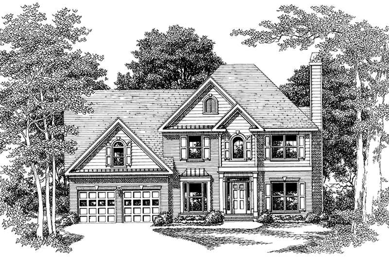 Home Plan - Exterior - Front Elevation 3 for Colonial House Plan #927-166 - 4 bed, 2.5 bath