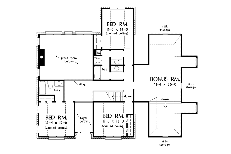 Home Plan - Floor Plan - Upper Floor for Classical House Plan #929-668 - 5 bed, 4 bath