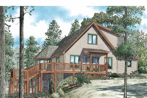 Exterior - Front Elevation 3 for Country House Plan #17-3348 - 3 bed, 2.5 bath