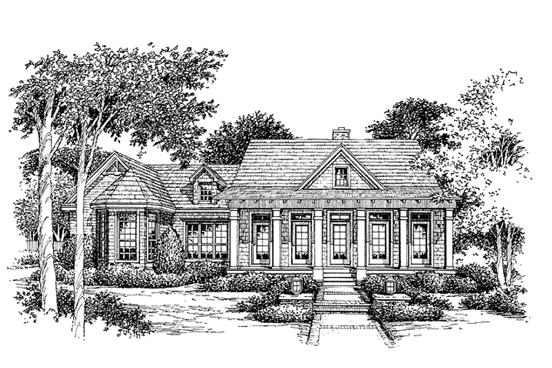 Home Plan - Mediterranean Exterior - Front Elevation Plan #417-736