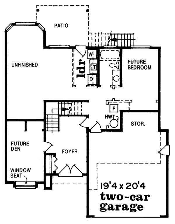 House Blueprint - Traditional Floor Plan - Main Floor Plan #47-916