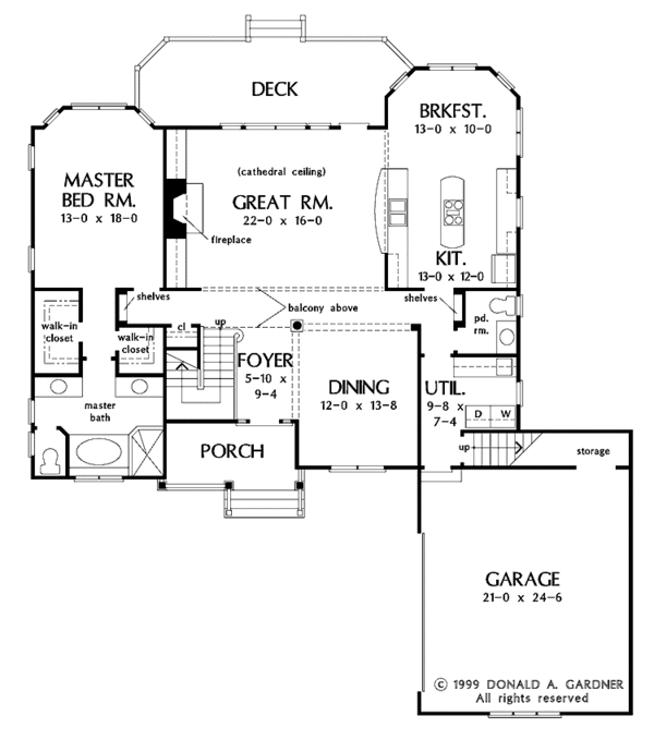 Architectural House Design - Craftsman Floor Plan - Main Floor Plan #929-439