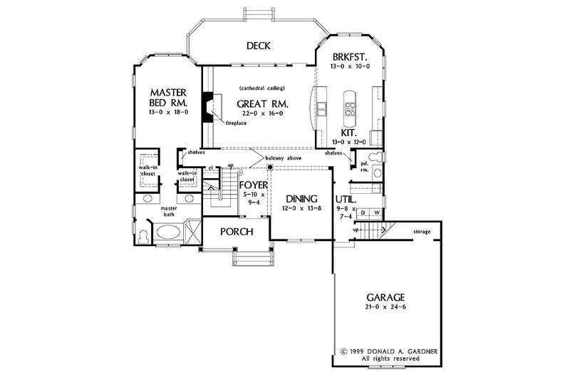 Home Plan - Floor Plan - Main Floor for Craftsman House Plan #929-439 - 3 bed, 2.5 bath
