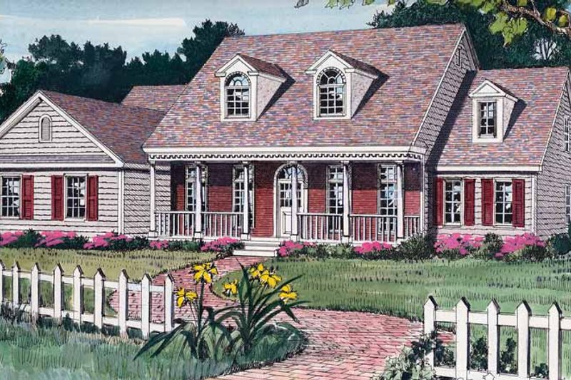 Architectural House Design - Country Exterior - Front Elevation Plan #314-184