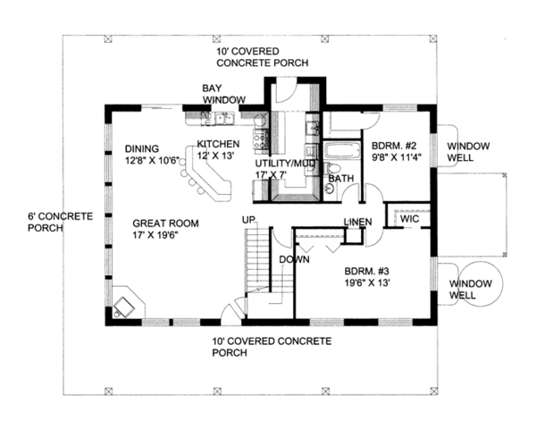 House Plan Design - Contemporary Floor Plan - Main Floor Plan #117-860