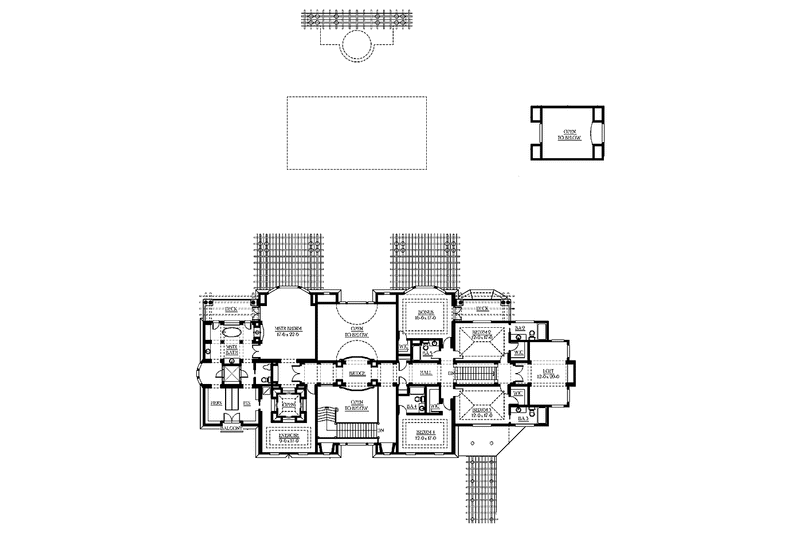 Architectural House Design - Floor Plan - Upper Floor for Prairie House Plan #132-354 - 4 bed, 6 bath