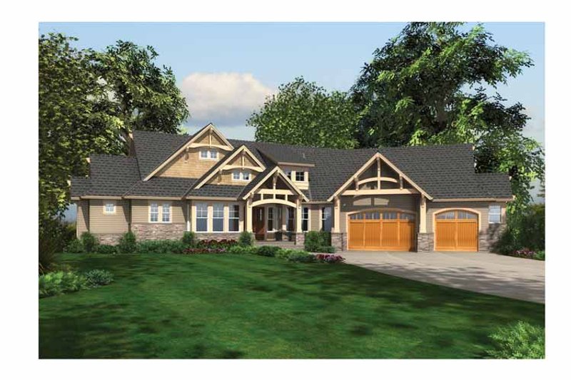 House Plan Design - Exterior - Front Elevation 5 for Craftsman House Plan #132-561 - 5 bed, 4 bath