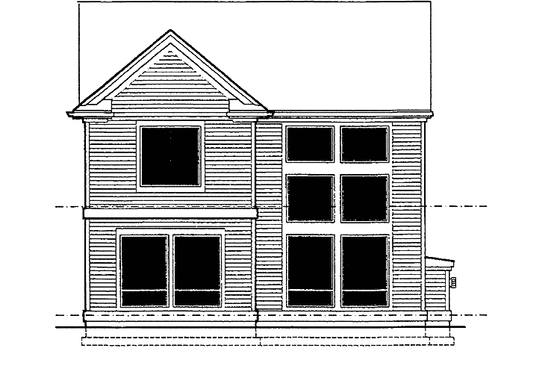 Exterior - Rear Elevation for Traditional House Plan #48-777 - 3 bed, 2.5 bath