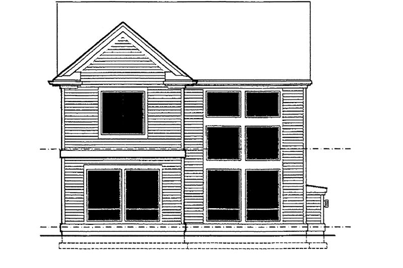 House Design - Exterior - Rear Elevation for Traditional House Plan #48-777 - 3 bed, 2.5 bath