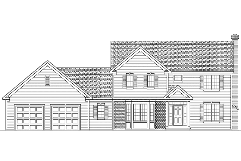 Home Plan - Exterior - Front Elevation 3 for Traditional House Plan #328-332 - 3 bed, 2.5 bath
