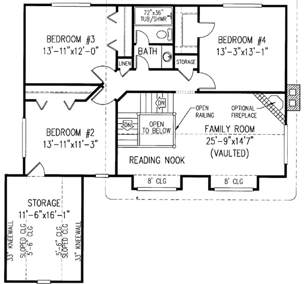 House Design - Victorian Floor Plan - Upper Floor Plan #11-254