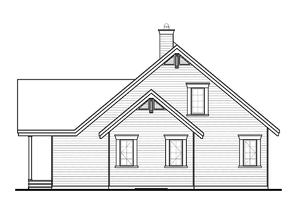 Exterior - Rear Elevation for European House Plan #23-2421 - 5 bed, 3 bath