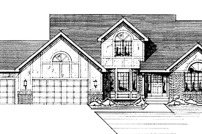 Architectural House Design - Tudor Exterior - Front Elevation Plan #51-739