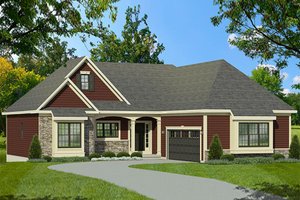 Dream House Plan - Exterior - Front Elevation for Ranch House Plan #1010-190 - 3 bed, 2 bath