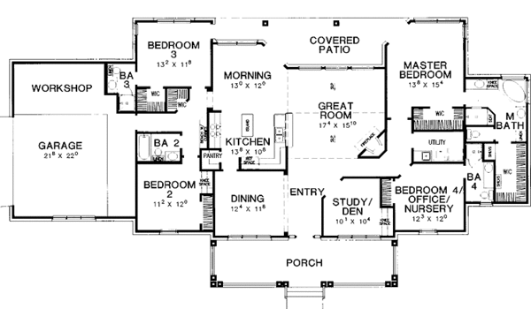 Architectural House Design - Country Floor Plan - Main Floor Plan #472-259