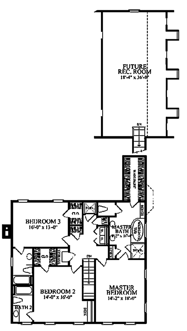 Architectural House Design - Country Floor Plan - Upper Floor Plan #137-333