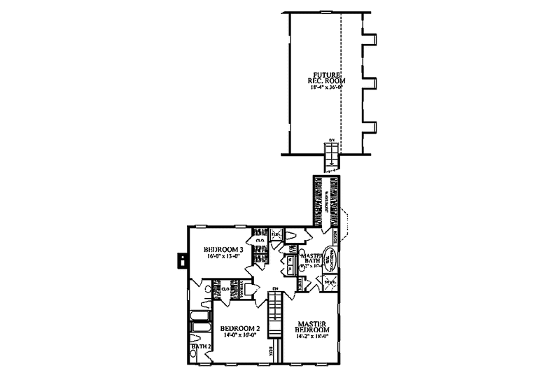 Architectural House Design - Floor Plan - Upper Floor for Country House Plan #137-333 - 4 bed, 4.5 bath