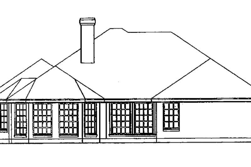 Dream House Plan - Exterior - Rear Elevation for Traditional House Plan #40-457 - 4 bed, 2 bath