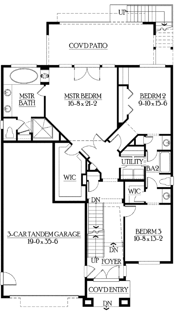 Home Plan - Craftsman Floor Plan - Main Floor Plan #132-427