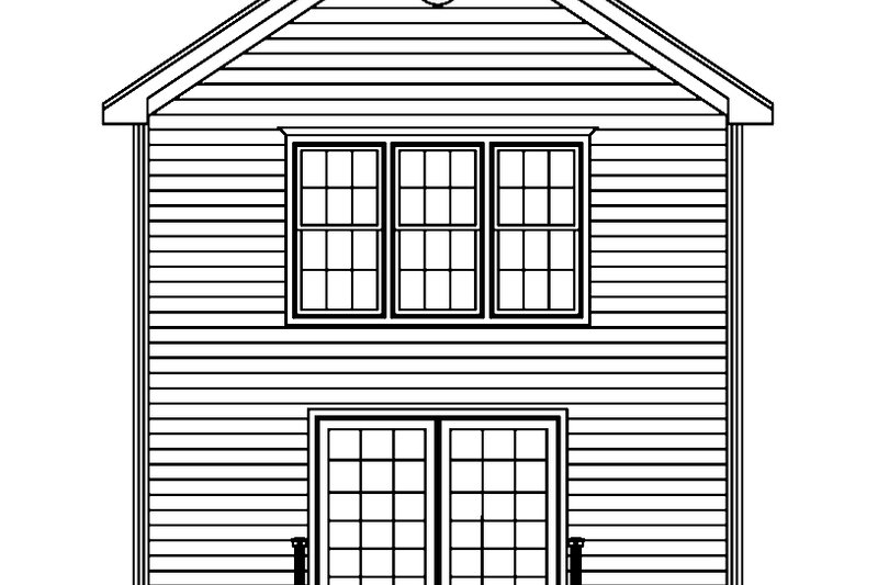Dream House Plan - Exterior - Rear Elevation for Traditional House Plan #1061-33 - 3 bed, 2.5 bath
