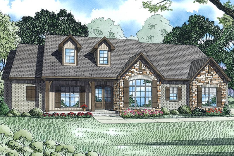 Dream House Plan - European Exterior - Front Elevation Plan #17-3383