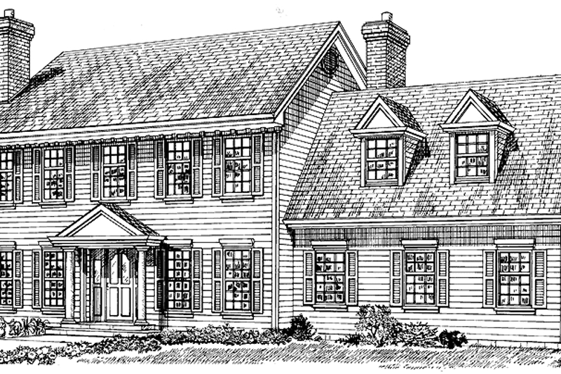 Home Plan - Classical Exterior - Front Elevation Plan #47-837