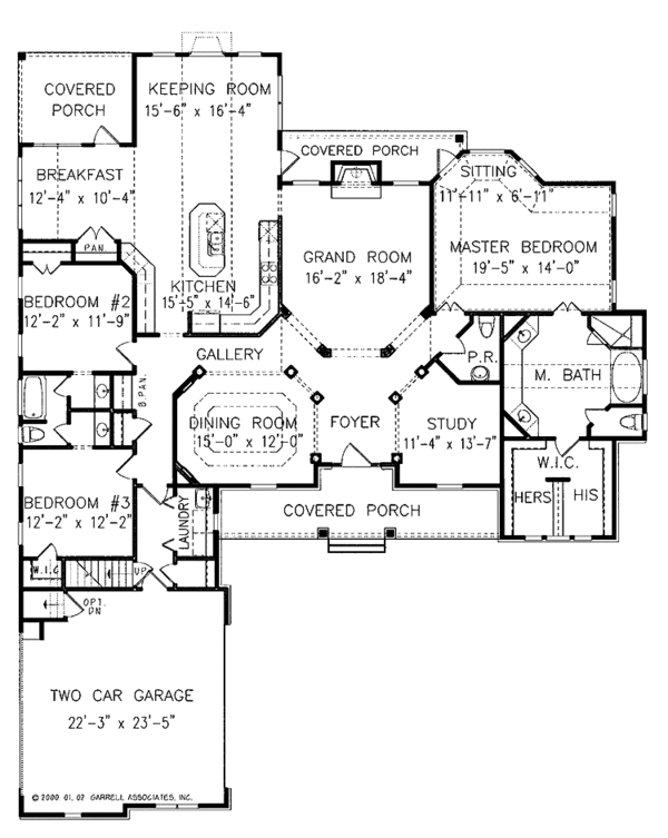 Home Plan - Country Floor Plan - Main Floor Plan #54-216