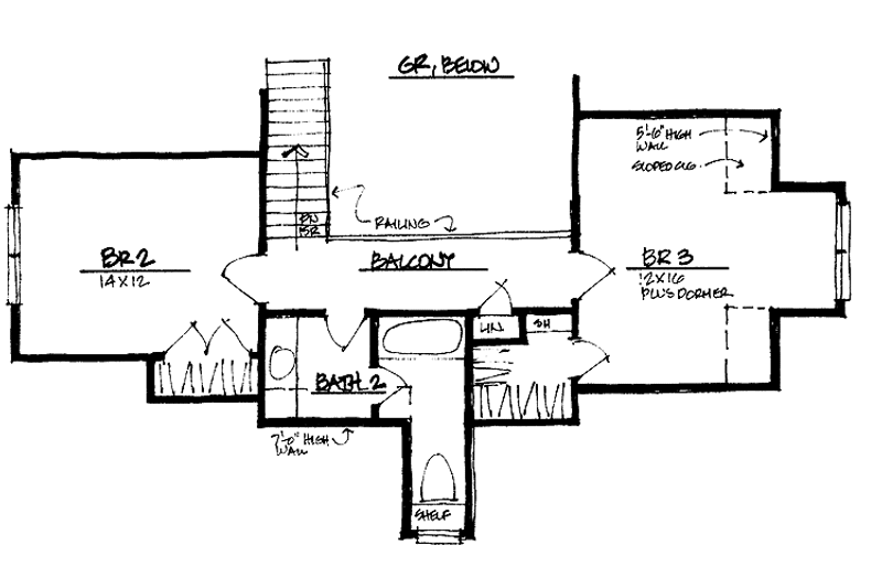 Dream House Plan - Floor Plan - Upper Floor for Colonial House Plan #328-403 - 3 bed, 2.5 bath