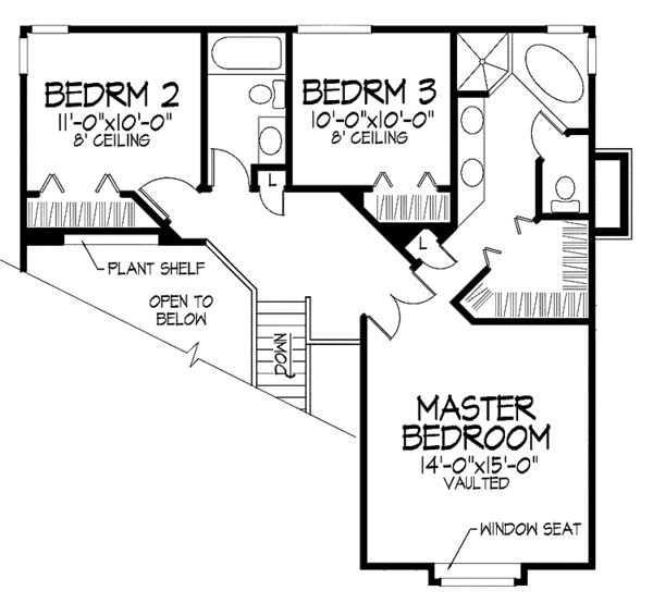 Home Plan - Craftsman Floor Plan - Upper Floor Plan #320-714
