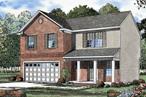 Colonial Exterior - Front Elevation Plan #17-3088