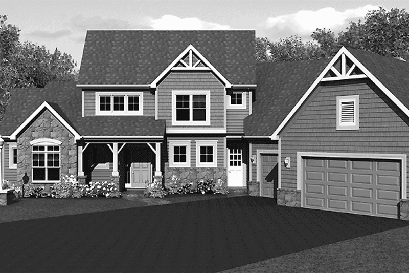 Architectural House Design - Colonial Exterior - Front Elevation Plan #1010-17