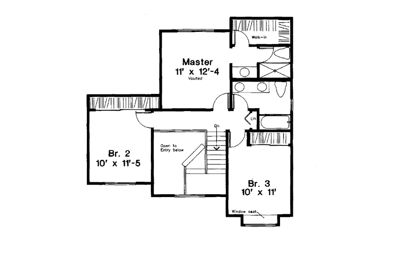 Home Plan - Floor Plan - Upper Floor for Country House Plan #300-104 - 3 bed, 2.5 bath