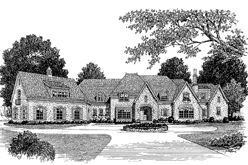 Home Plan - Exterior - Front Elevation 3 for Country House Plan #453-245 - 6 bed, 7.5 bath