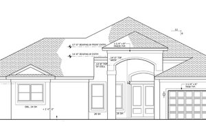 Exterior - Front Elevation 4 for Mediterranean House Plan #1058-43 - 3 bed, 3 bath