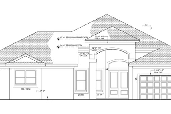 Exterior - Front Elevation 4 for Mediterranean House Plan #1058-43 - 3 bed, 3 bath