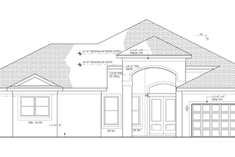 Architectural House Design - Exterior - Front Elevation 4 for Mediterranean House Plan #1058-43 - 3 bed, 3 bath