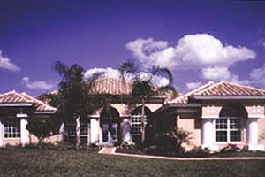 Dream House Plan - Mediterranean Exterior - Front Elevation Plan #417-807